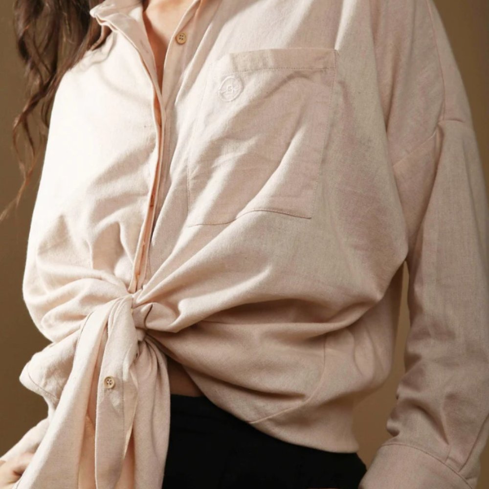 Reformation Lina linen shirt - Pink - M
